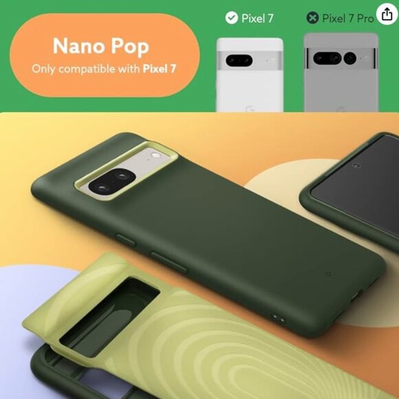 Caseology Nano Pop Silicone Case in Avo Green for Google Pixel 7 phone - Picture 7 of 8